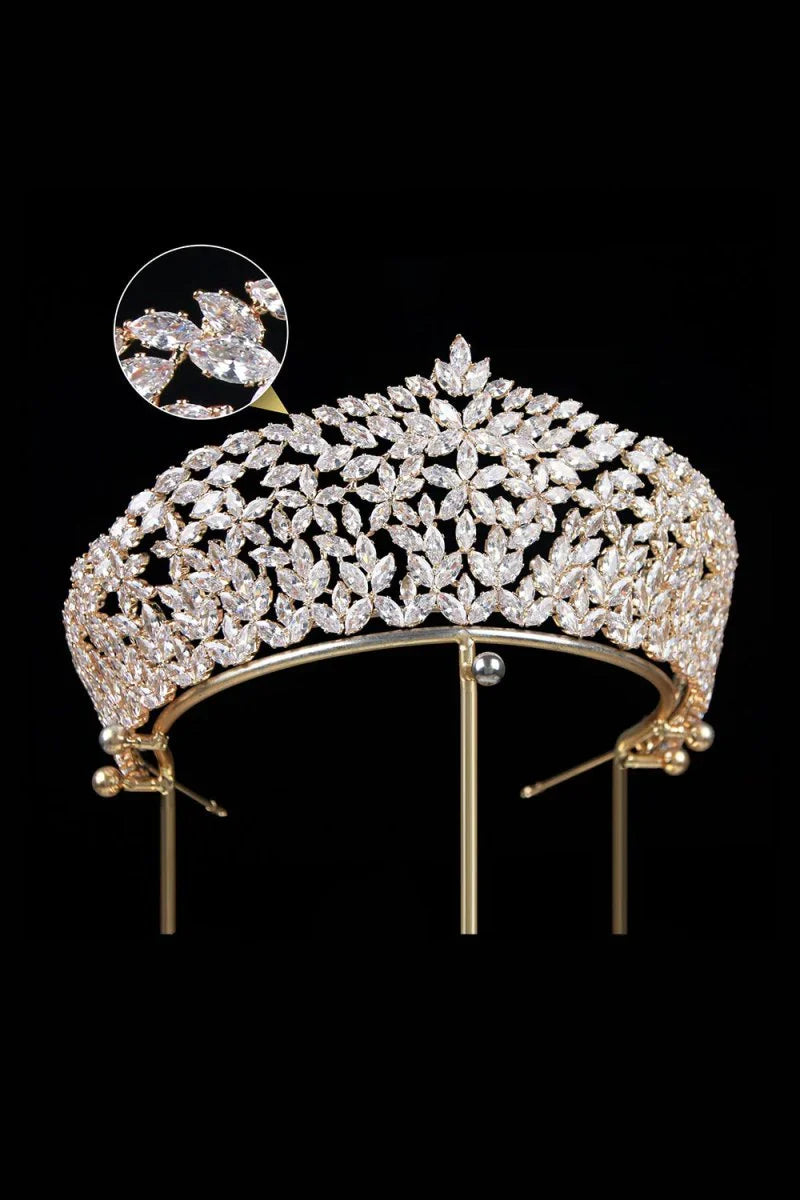 Vintage Zircon Wedding Crown