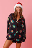 Christmas Ornament Satin PJ Set