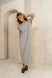 Esme Striped Maxi Dress in Black FINAL SALE