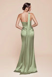 BRYCE GOWN ONE SHOULDER LUXE SATIN DRESS