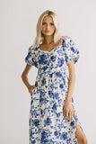 Mellanie Floral Maxi Dress in Blue FINAL SALE