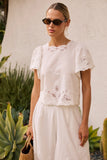 Molly Embroidered Top in White