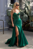 Atlas Gown Strapless Taffeta Fitted Gown