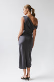 Malik Midi Dress in Navy