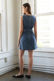 TURN A NEW LEAF DENIM MINI DRESS