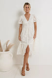 Rowan Lace Dress in White FINAL SALE