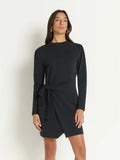 Nation Taylor Wrap Dress Jet Black