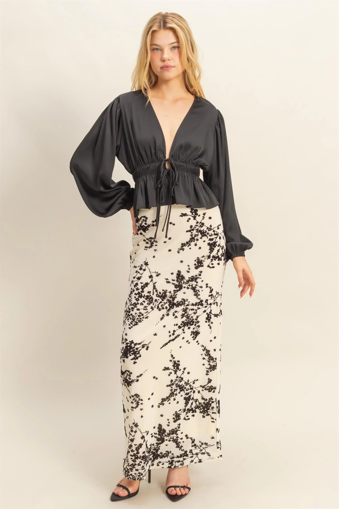 Olivia Deep V Neck Blouse