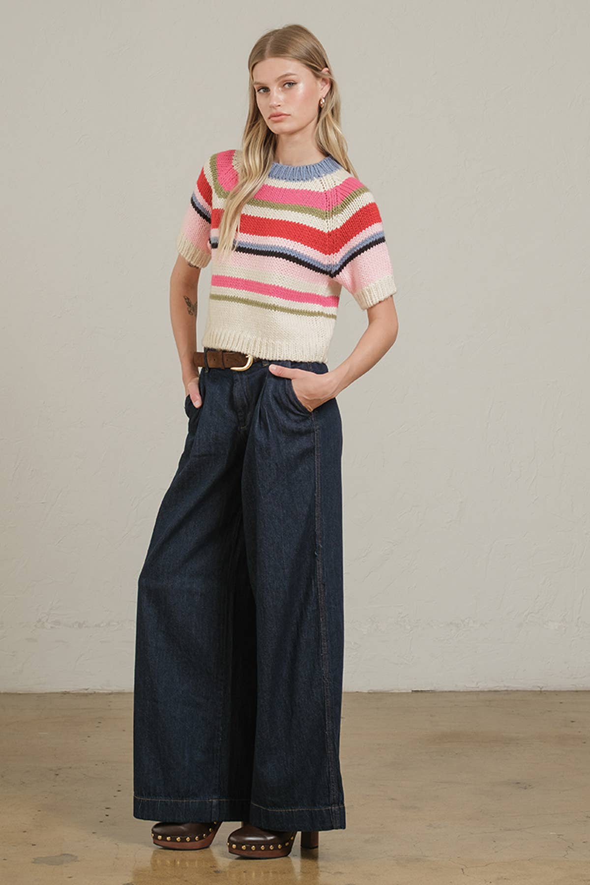 Waverly Knit Short Sleeve Sweater