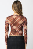 April Checkered Top