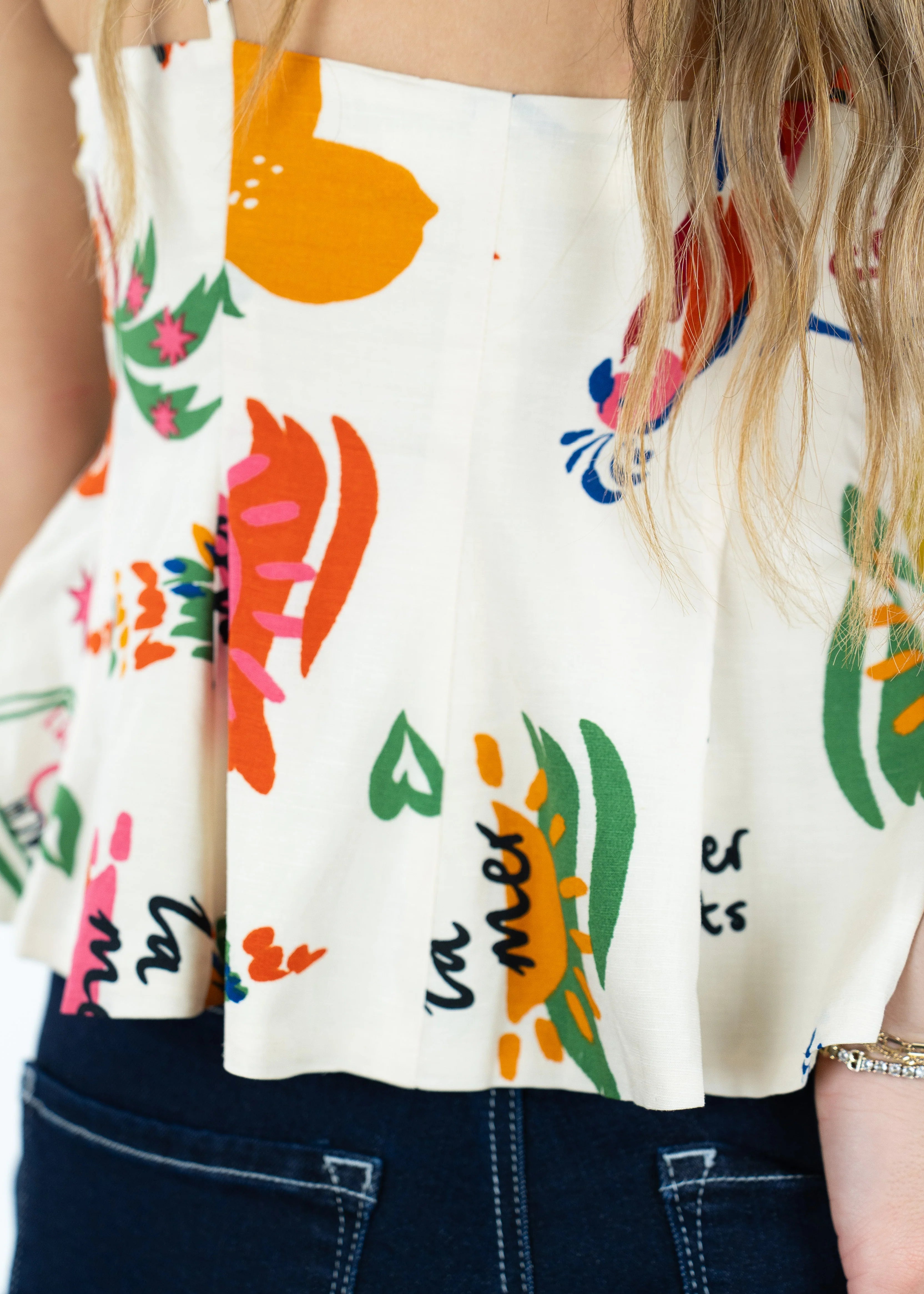 Alma Tie Front Top