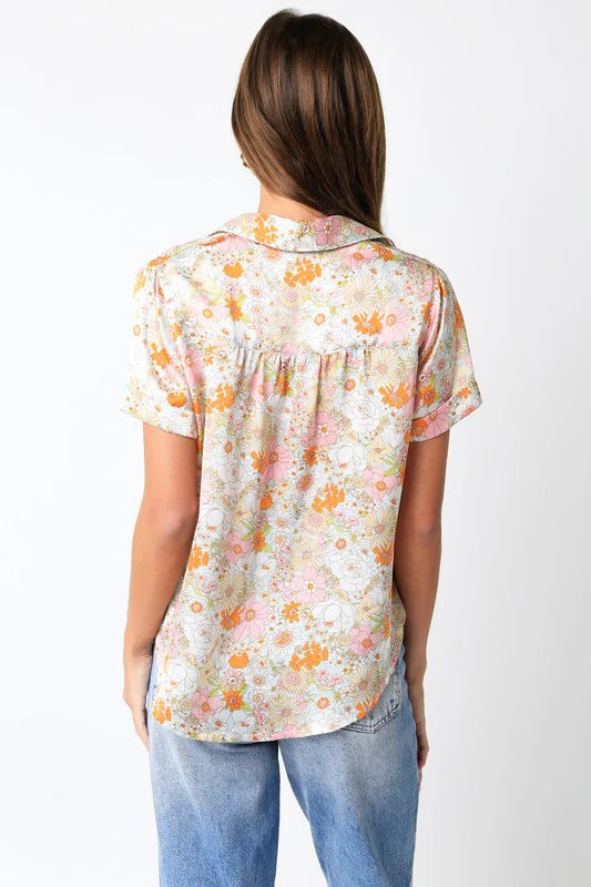Cassie Short Sleeve Floral Top