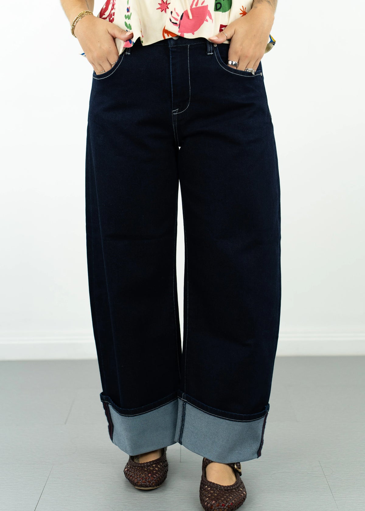 Kimberly Wide Leg Cuffed Jean