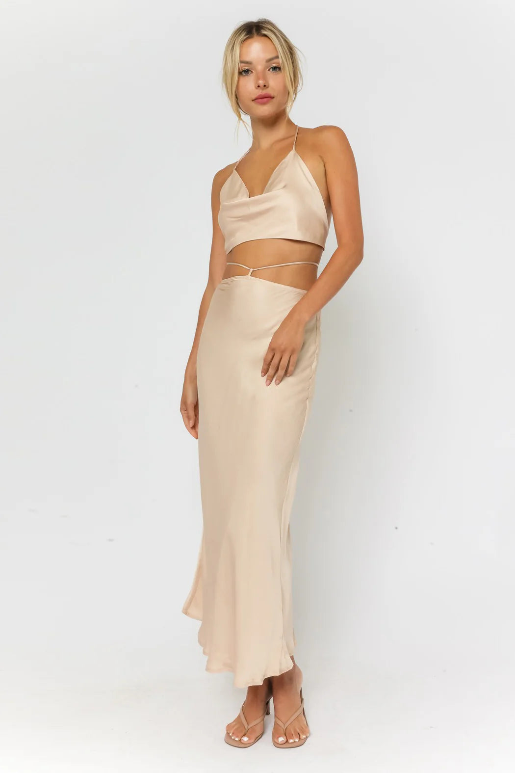 Kelsey Satin Crop Top