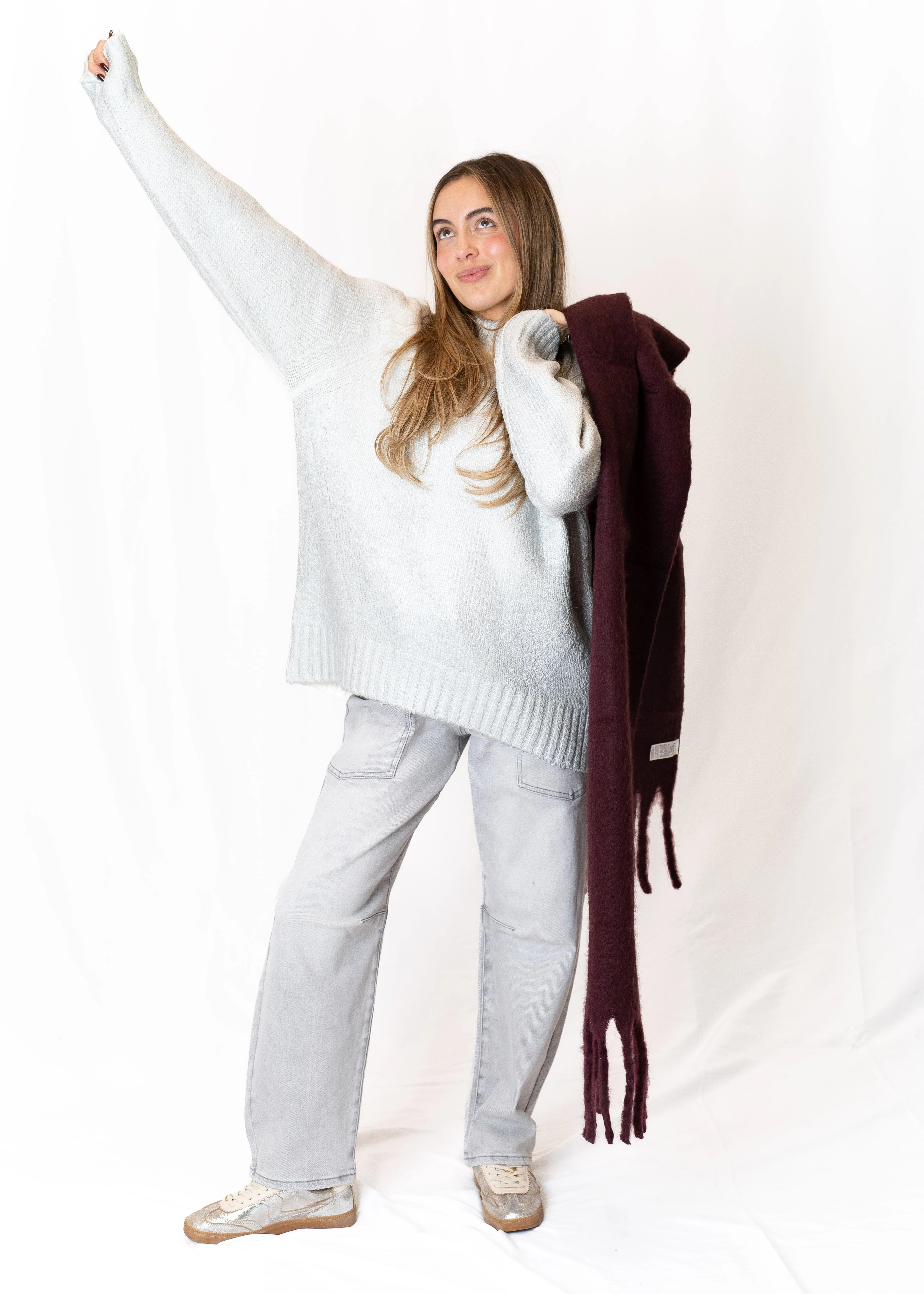 Pistola Ilana Mock Neck Pullover Sweater