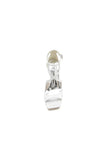 Square Open Toe Hollow Out Satin Stiletto Heels