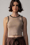 Lara Scalloped Ribbed Knit Top