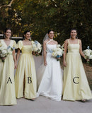 Chic A Line Daffodi Long Bridesmaid Dresses