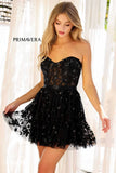4263 Primavera Ruffle Skirt Short Beaded Dress