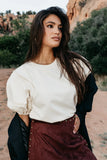 Aspen Puff Sleeve Top in Ecru FINAL SALE