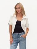 Monroe Short Sleeve Collared Jacket White