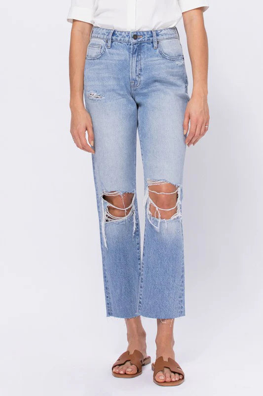 Klarance Distressed Knee Jean