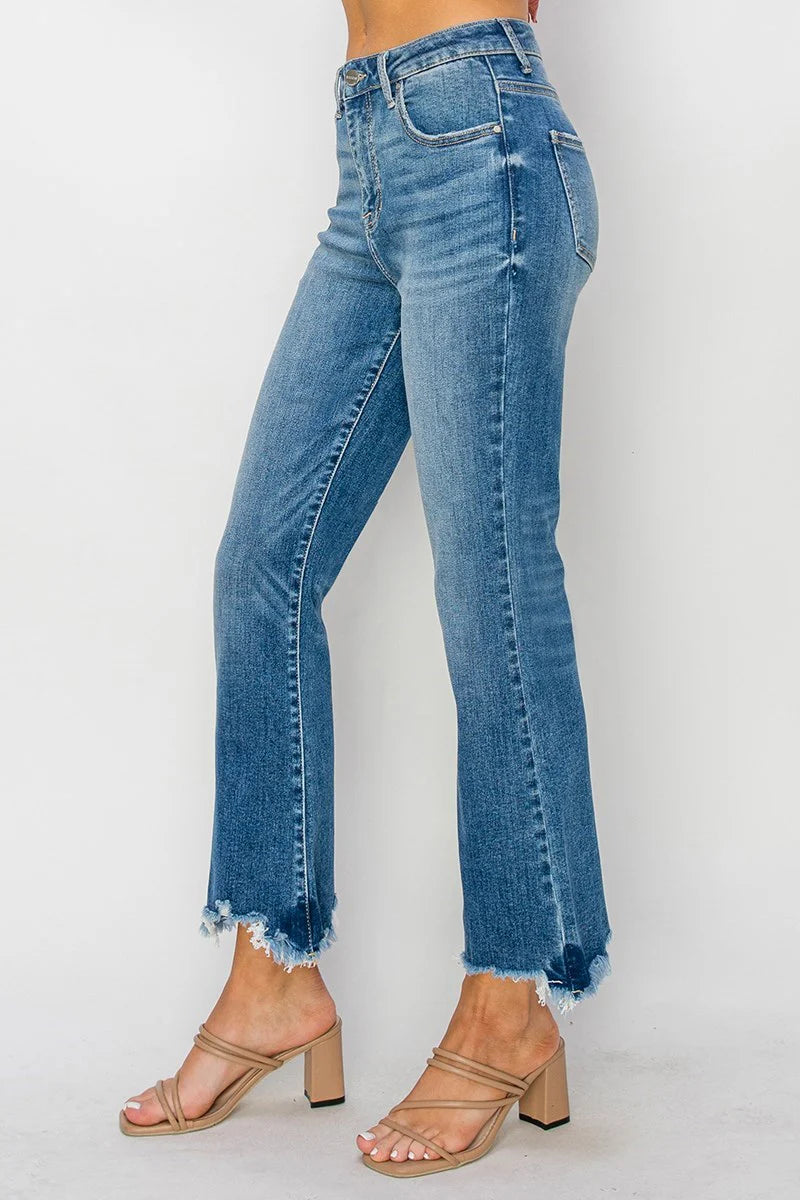 Madden Crop Fray Flare Jean