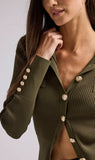 Carter Ribbed Button Sweater