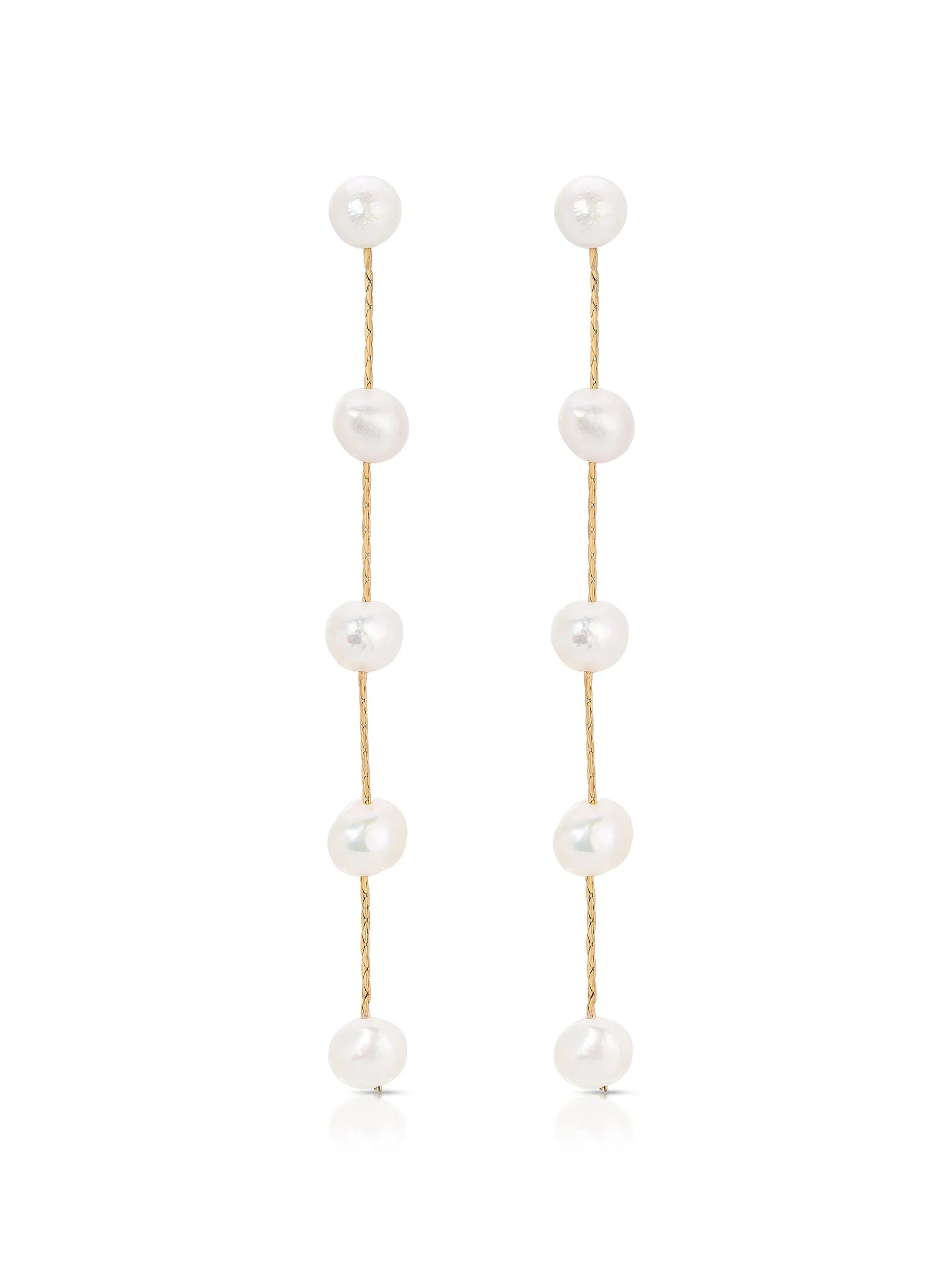 Dripping Pearl Delicate Drop Earrings