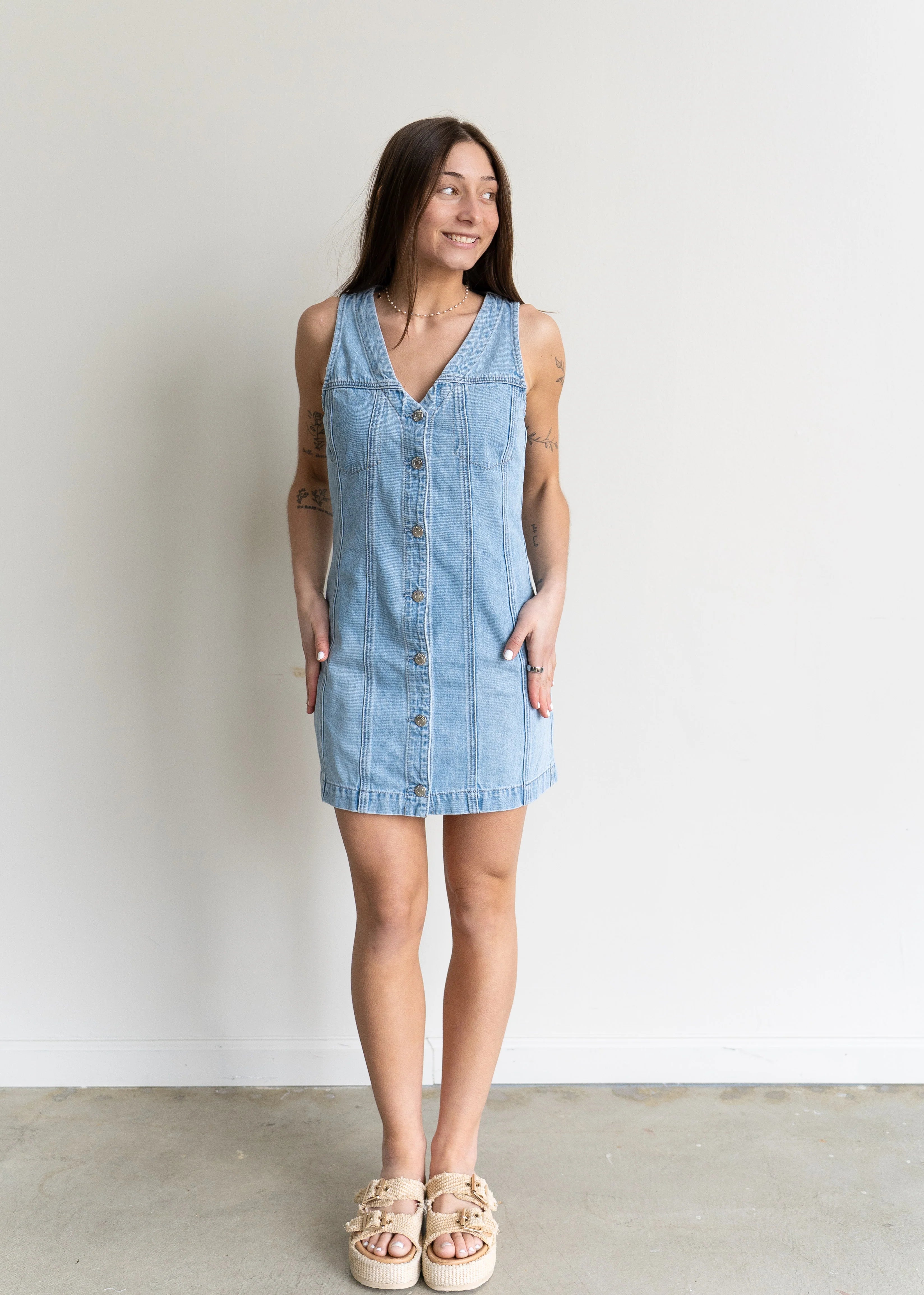 Carmel Denim Mini Dress