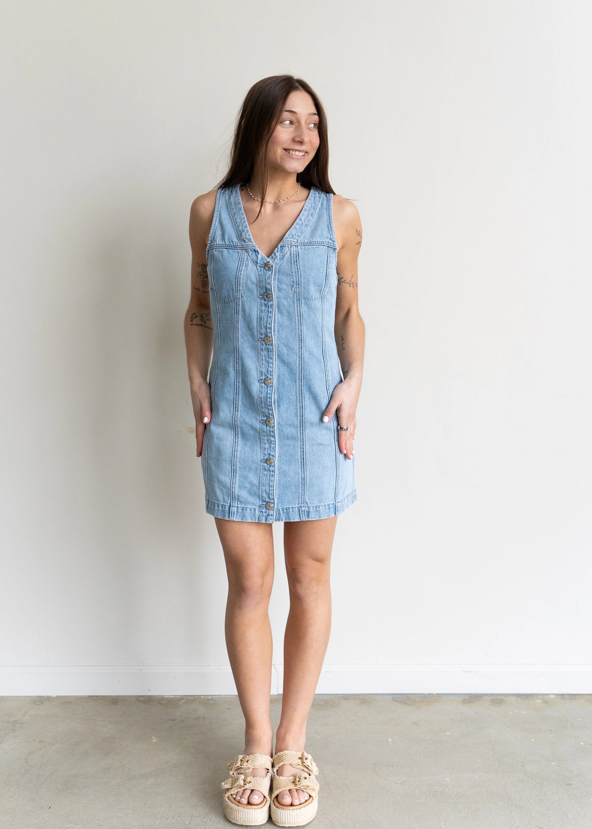 Carmel Denim Mini Dress