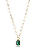 Deco Crystal Pendant Necklace