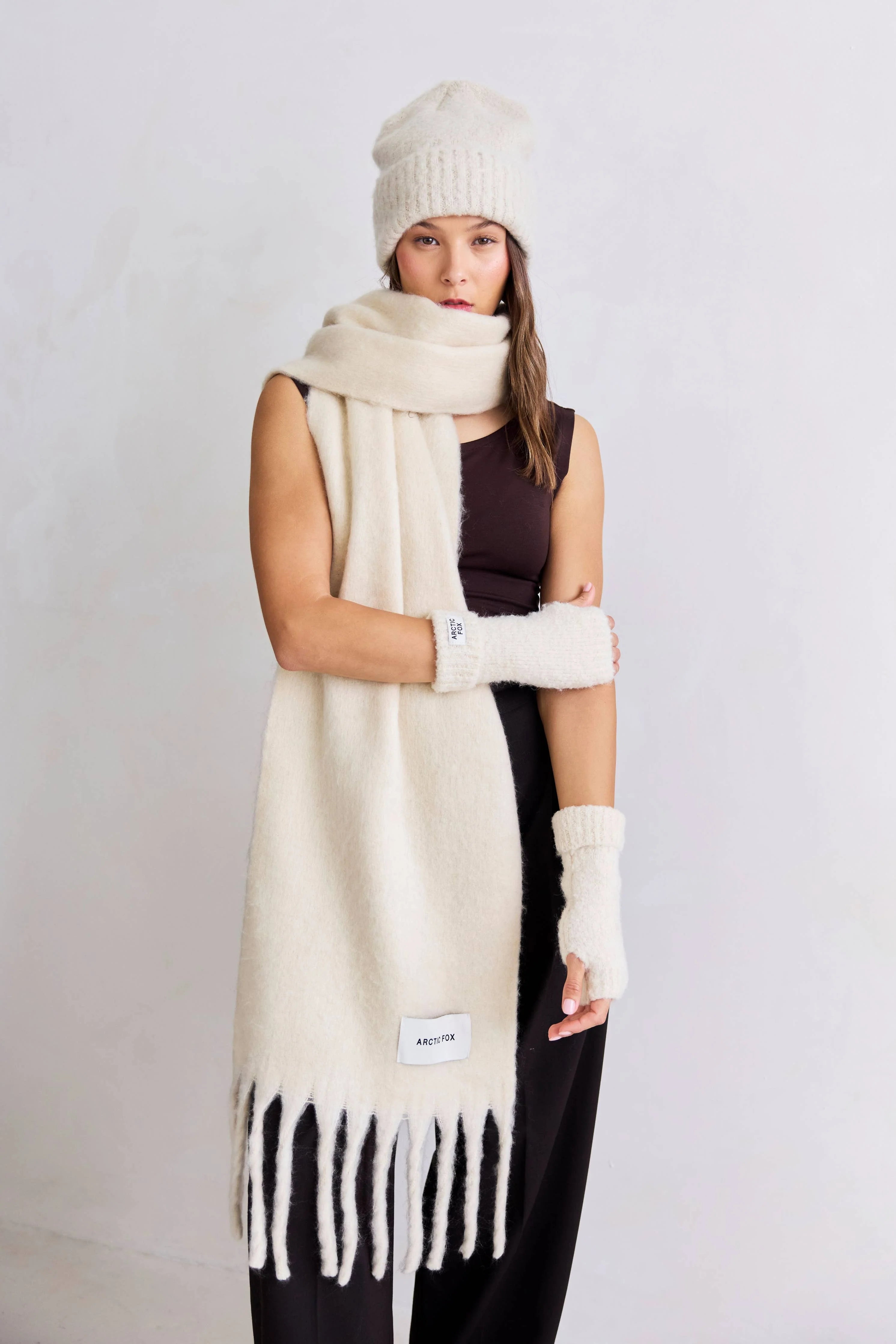 The Reykjavik Beanie Hat Pebble Beige