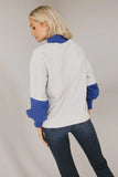 Drew Colorblock Sweatshirt in Blue FINAL SALE