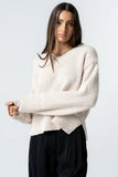 Junie Fuzzy Sweater in Cream