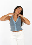 Zen Halter Knit Top