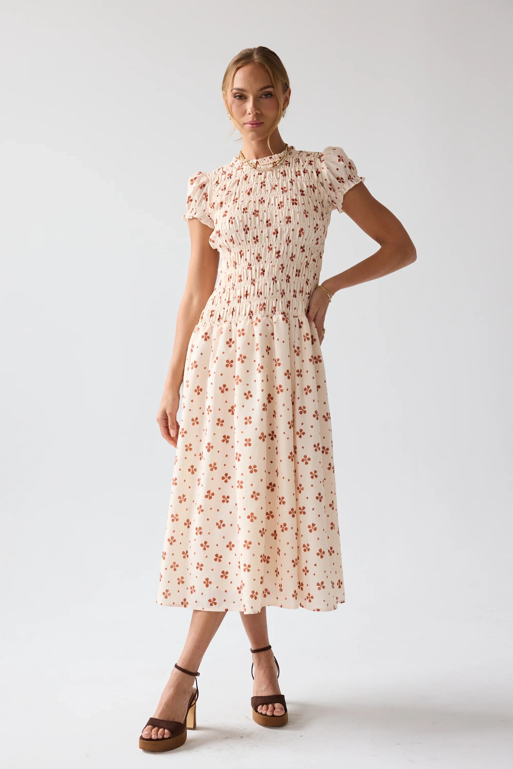 Opal Maxi Dress in Beige