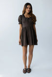 Jennie Mini Dress in Brown