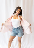 Elin Denim Top Blush