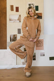 Mattie Faux Shearling Hoodie in Camel FINAL SALE