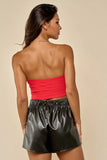 Dorthy Folded Neckline Tube Top