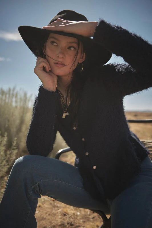 Lida Fuzzy Knit Cardigan