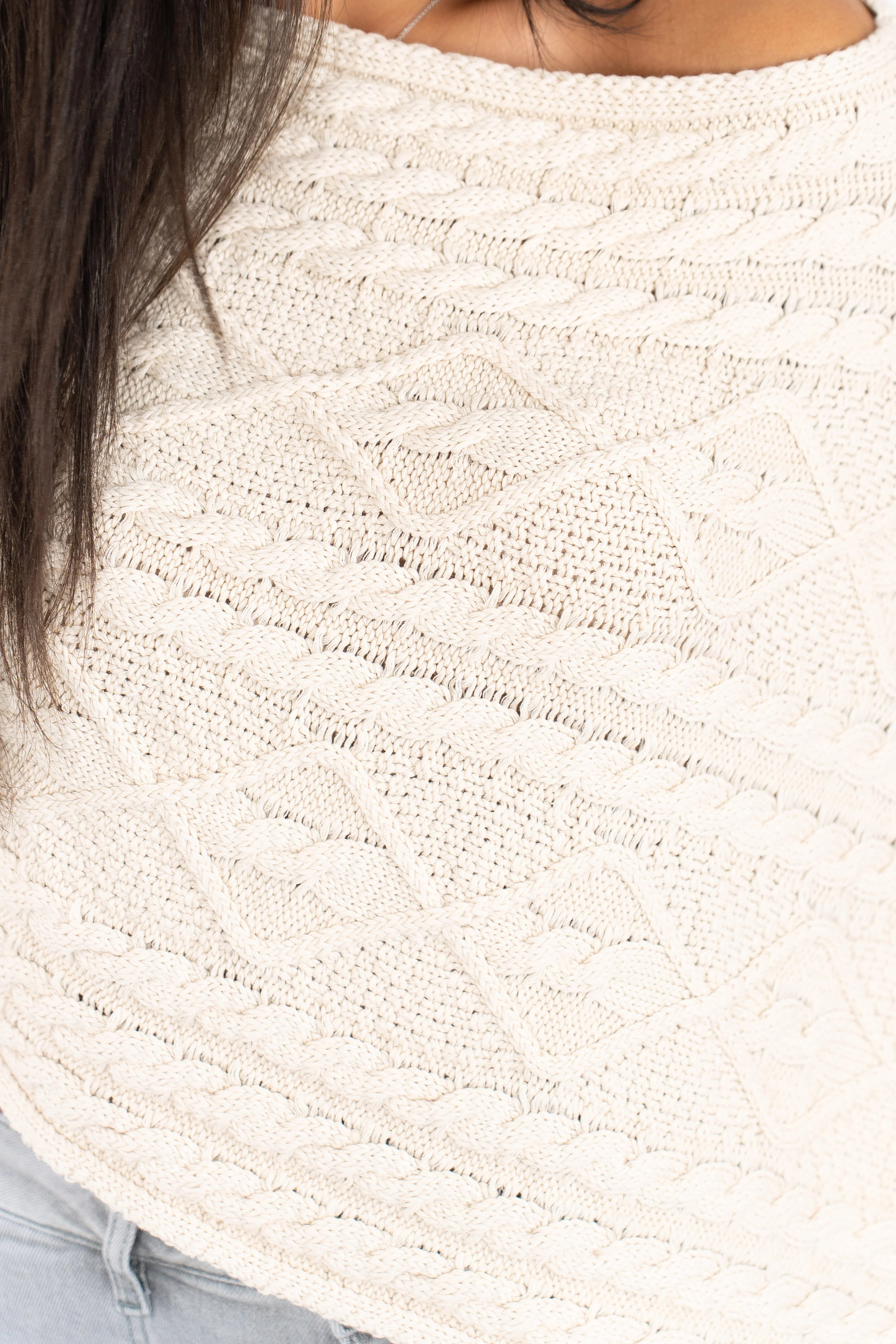 Margo Textured Knit Poncho Top