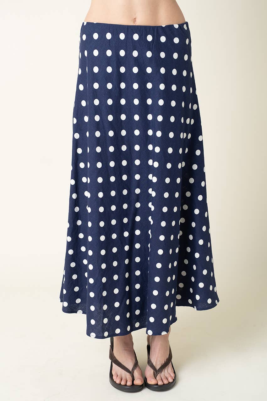 Marisa Polka Dot Maxi Skirt