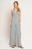 NAUTICAL BREEZE STRIPE JUMPSUIT