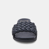 Grazie Woven Slide Sandal in Black