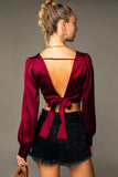 Fawn Satin Crop Top
