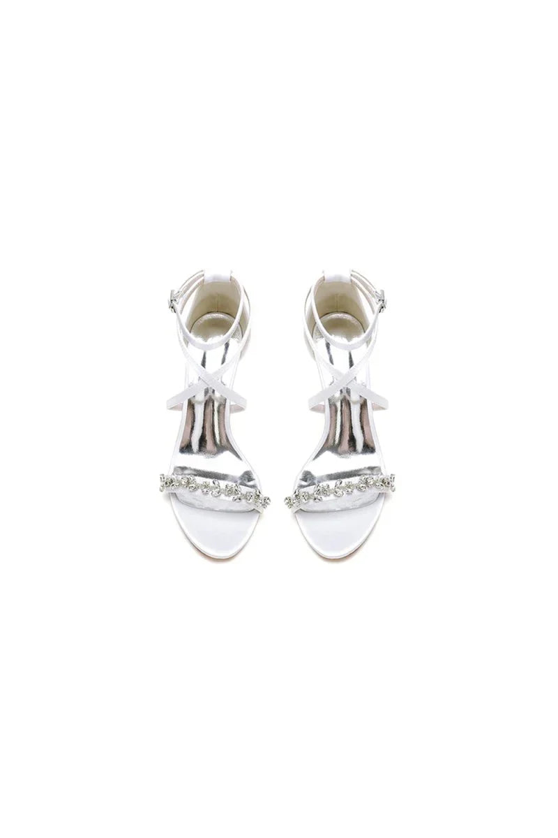 Open Toe Ribborn Tie High Heels Party