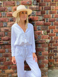 Palmer Gauze Button Down Top