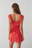 Enid Ruffle Heart Mini Dress